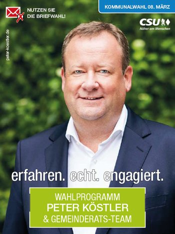 Wahlbroschüre Peter Köstler